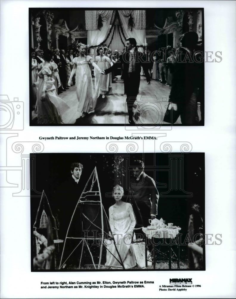 1996 Press Photo Gwyneth Paltrow Alan Cumming and Jeremy Northern in Emma - Historic Images
