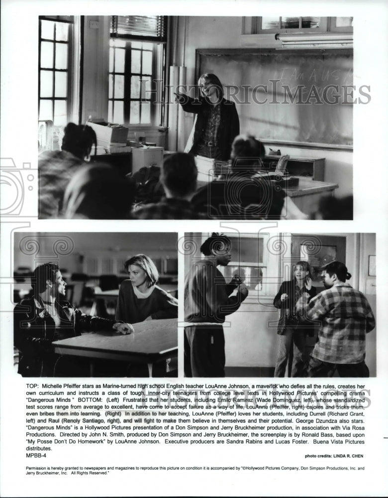 1995 Press Photo Michelle Pfeiffer Wade Dominguez Renoly Santiago Richard Grant - Historic Images