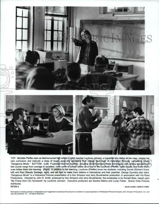 1995 Press Photo Michelle Pfeiffer Wade Dominguez Renoly Santiago Richard Grant - Historic Images