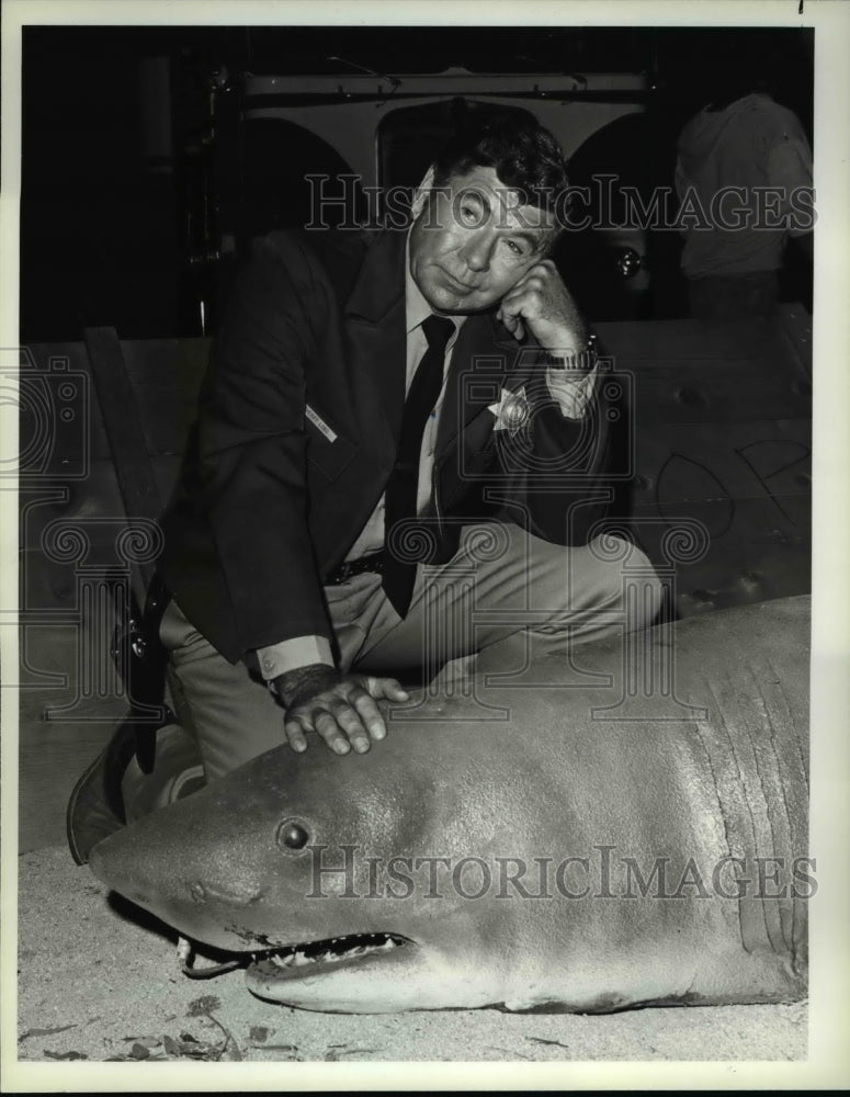 1979 Press Photo Claude Akins in The Day That Shark Ate Lobo - cvp62605 - Historic Images