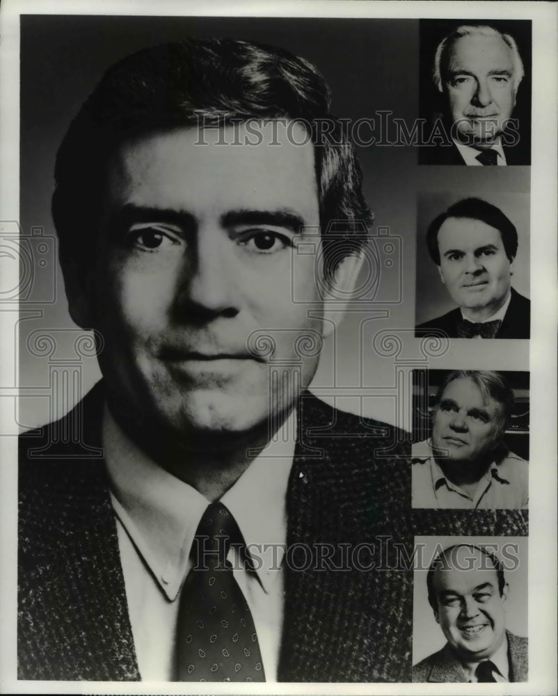 1986, Dan Rather Walter Cronkite Charles Osgood Andy Rooney - Historic Images