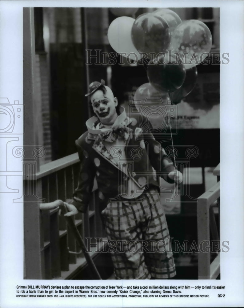 1991 Press Photo Bill Murray stars in Quick Change from Warner Brothers - Historic Images