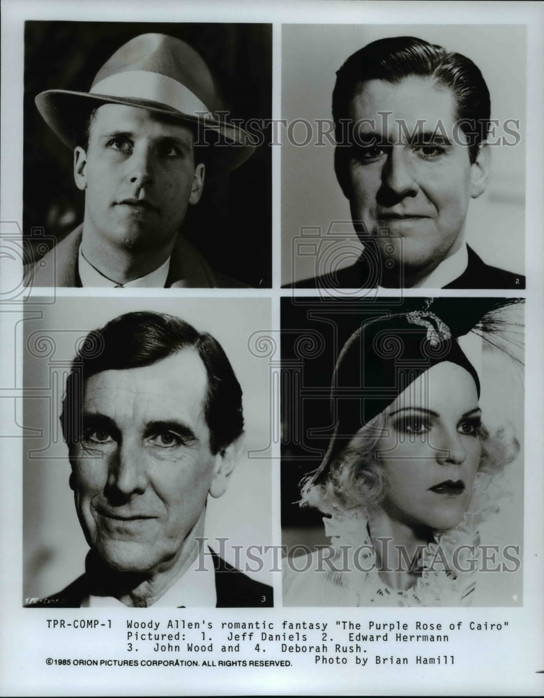 1985, Jeff Daniels and Deborah Rush in The Purple Rose of Cairo. - Historic Images