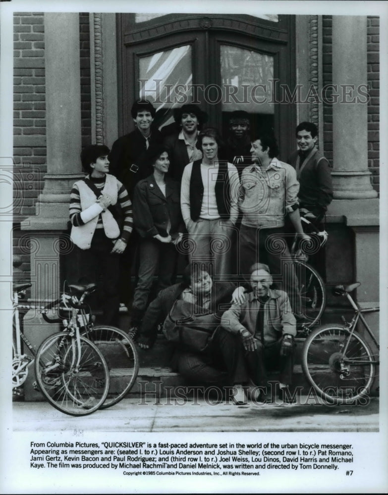 1986 Press Photo Louis Anderson, Joshua Shelley, Pat Romano in Quicksilver - Historic Images