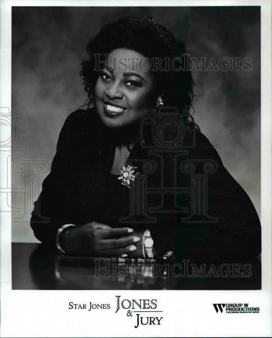 Press Photo Star Jones host of Jones & Jury TV show - cvp63231- Historic Images