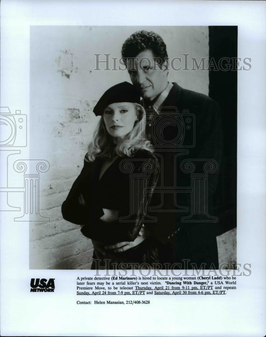 Press Photo Ed Marinaro and Cheryl Ladd star in Dancing with Danger - cvp63392-Historic Images