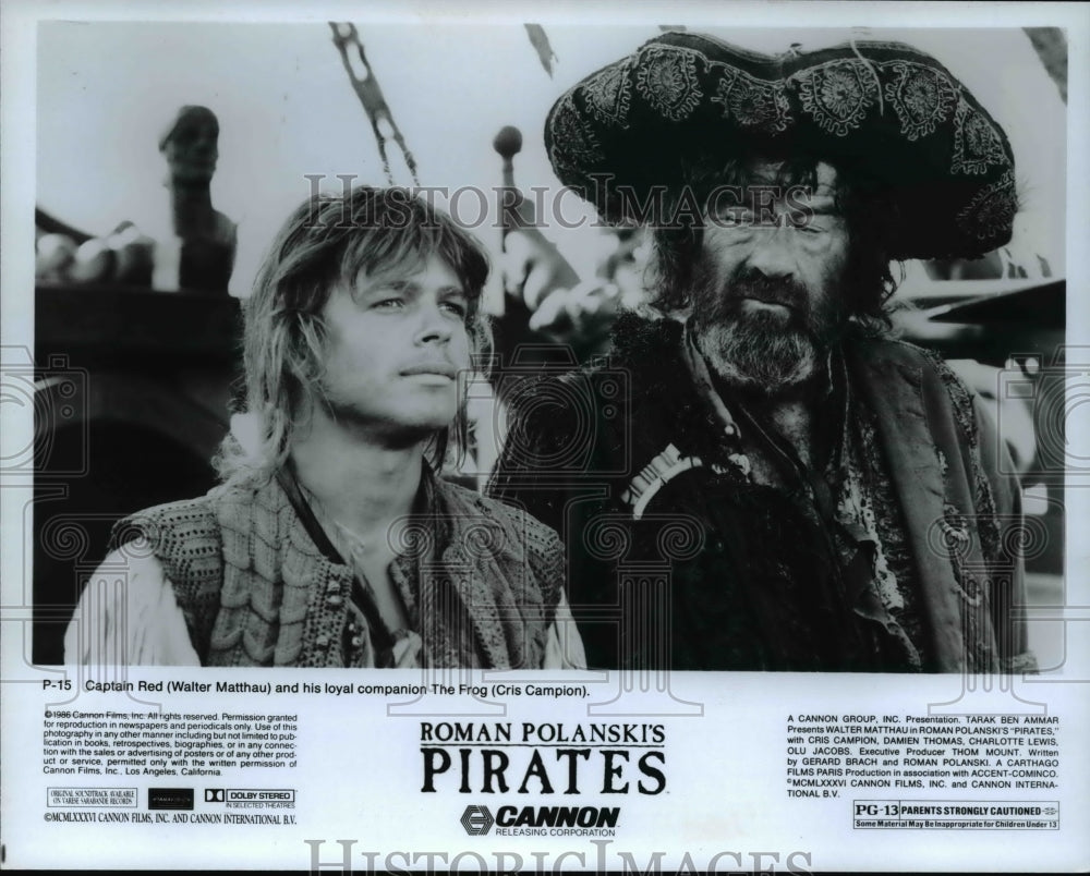 1987 Press Photo Walter Matthau and Cris Campion star in Pirates - cvp63644 - Historic Images