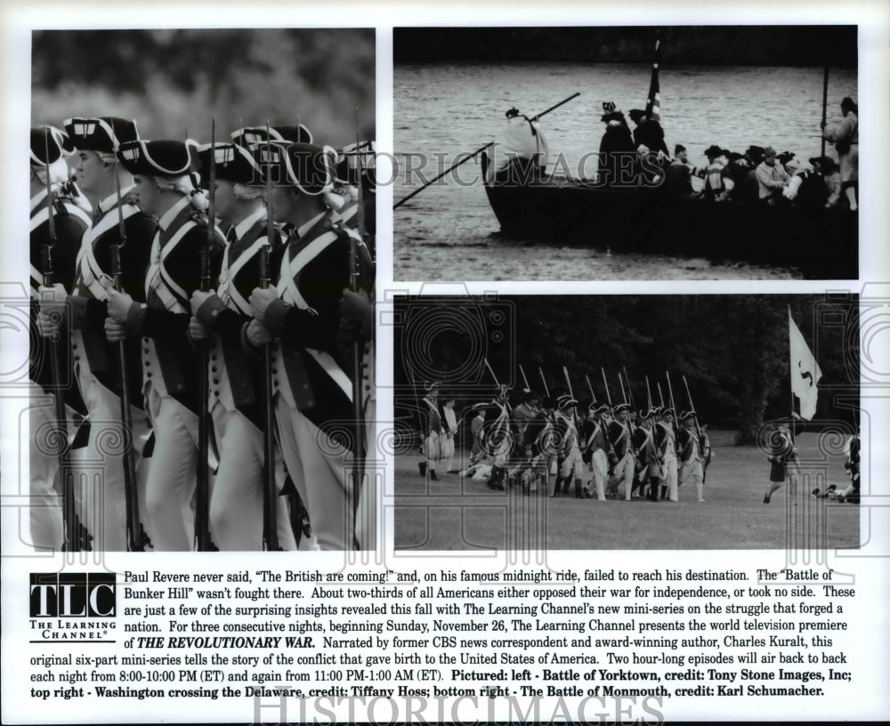 Press Photo Scenes from The Revolutionary War on The Learning Chanel - Historic Images