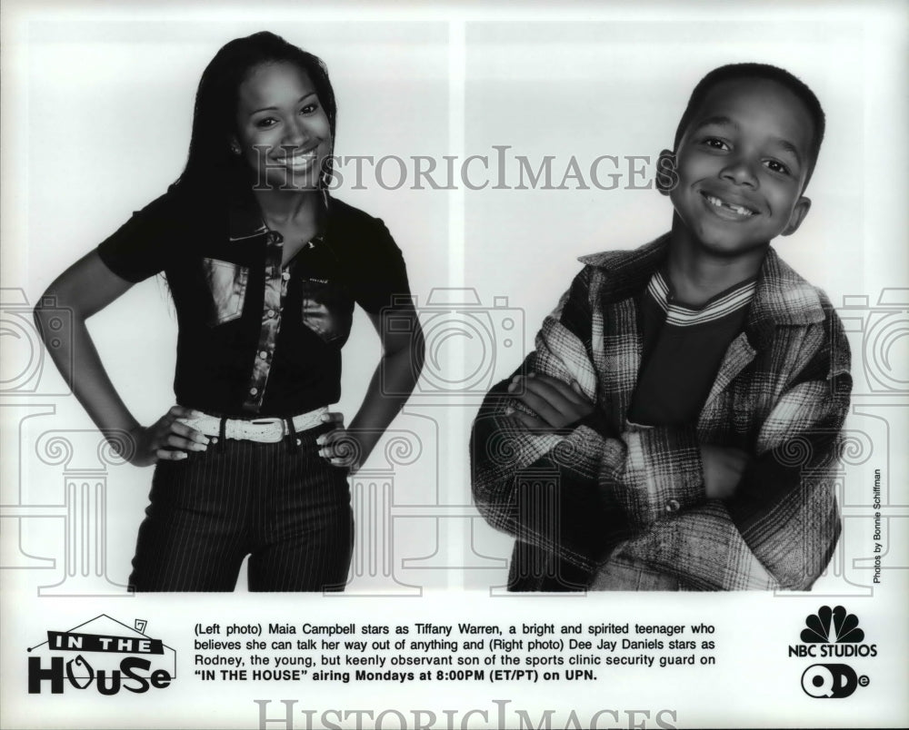 Press Photo Maia Campbell and Dee Jay Daniels star in In the House - cvp63693 - Historic Images