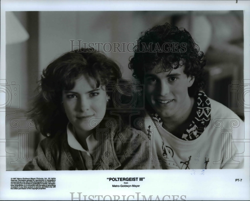 1988 Press Photo Lara Flynn Boyle and Kipley Wentz star in Poltergeist III - Historic Images