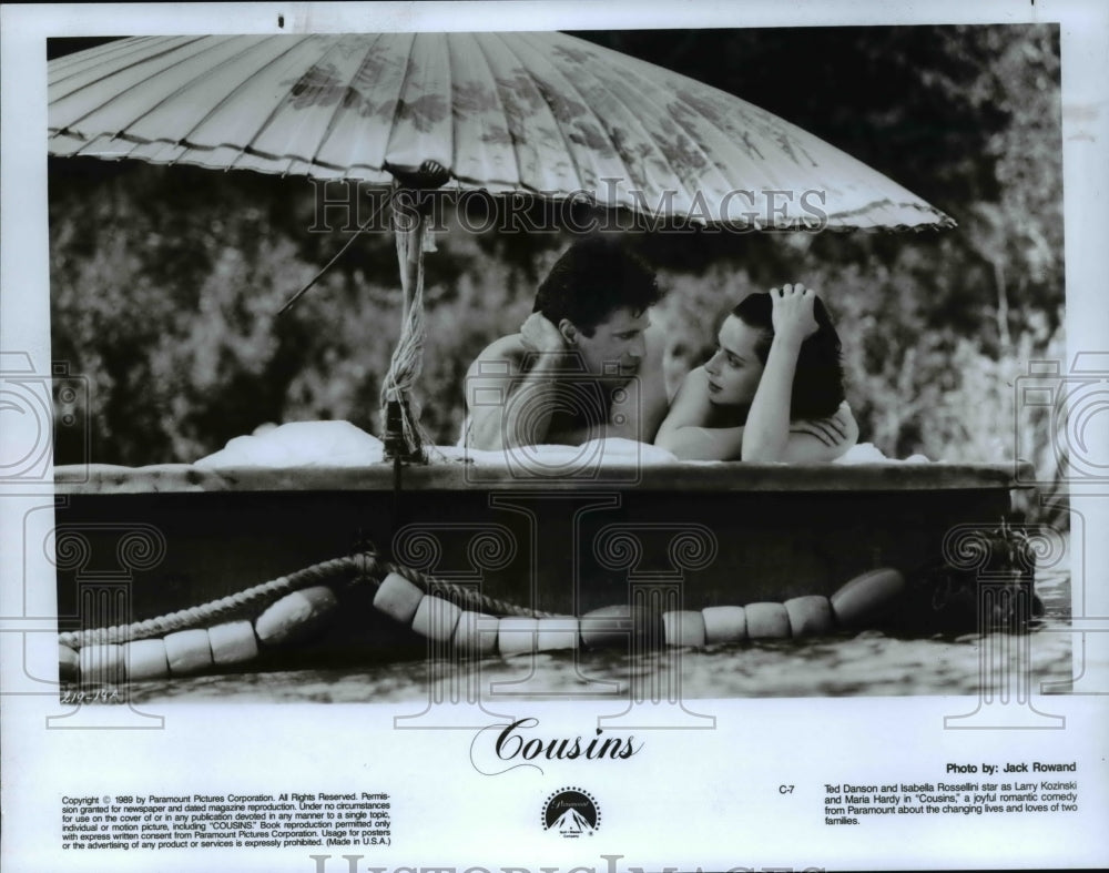 1989, Ted Danson & Isabella Rossellini in Cousins - cvp63974 - Historic Images