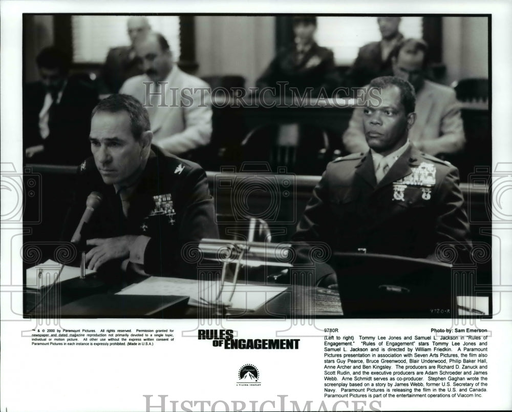 2000 Press Photo Samuel L. Jackson &amp; Tommy Lee Jones in Rules of Engagement- Historic Images