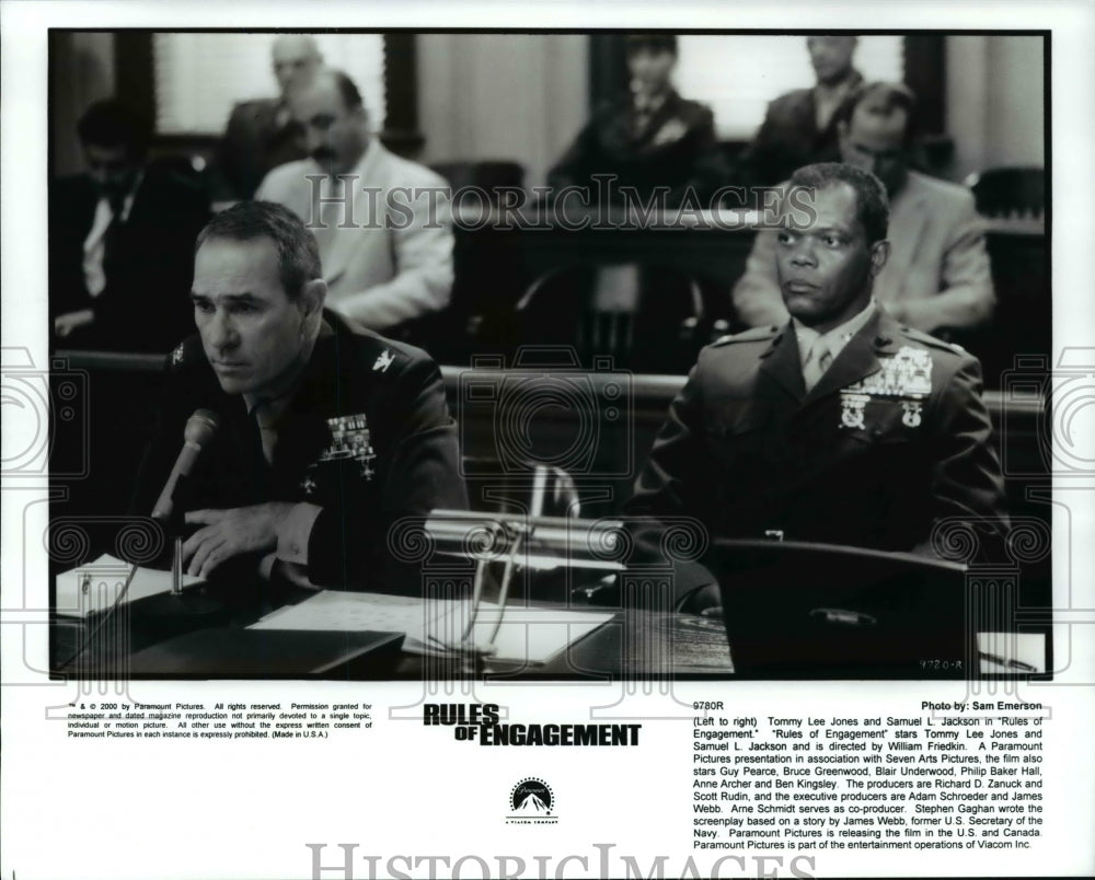 2000 Press Photo Samuel L. Jackson & Tommy Lee Jones in Rules of Engagement- Historic Images