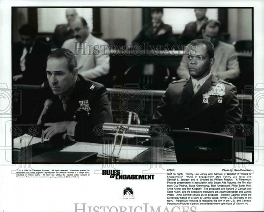 2000 Press Photo Samuel L. Jackson & Tommy Lee Jones in Rules of Engagement- Historic Images