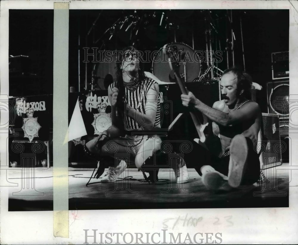 1984, Biff Byford and Steve Dwson of Saxon at Blossom Music Center - Historic Images