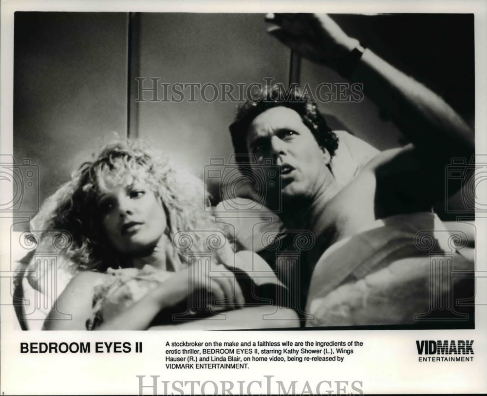 1991 Press Photo Kathy Shower and Wings Hauser star in Bedroom Eyes II - Historic Images