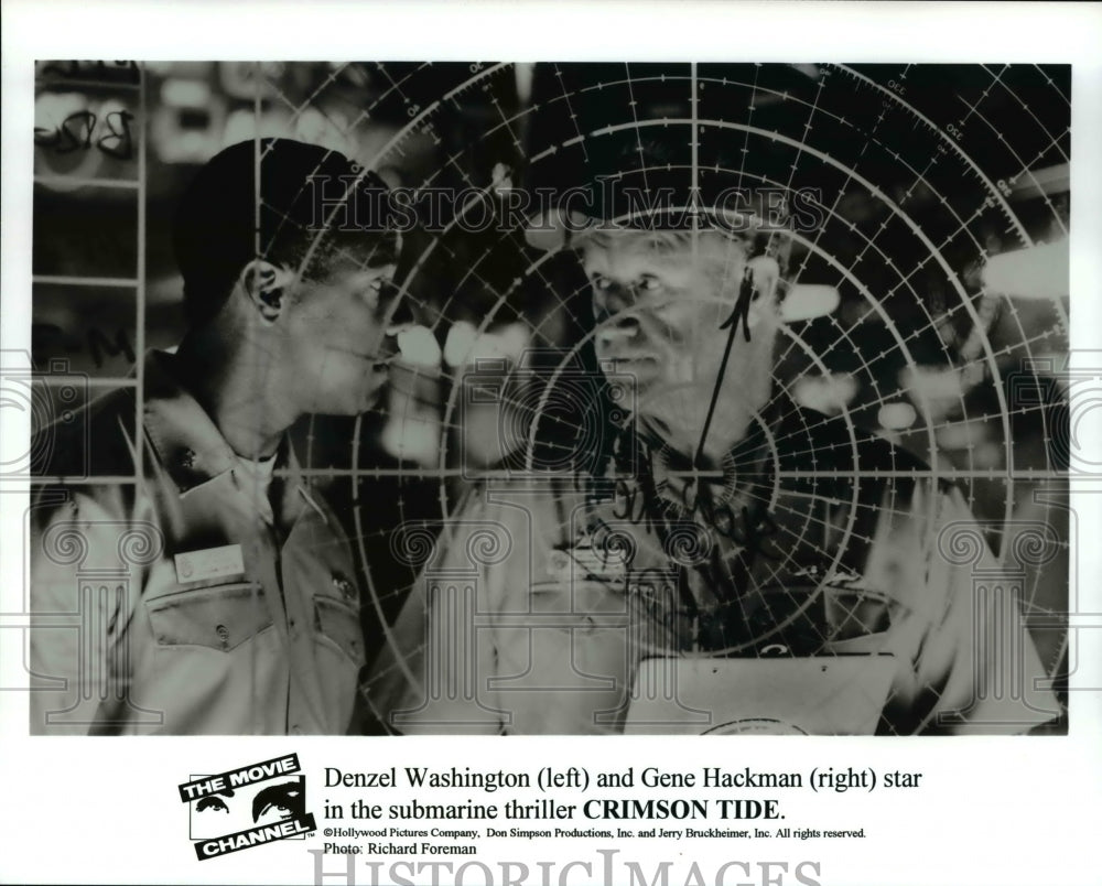 1996 Press Photo Denzel Washington and Gene Hackman star in Crimson Tide- Historic Images