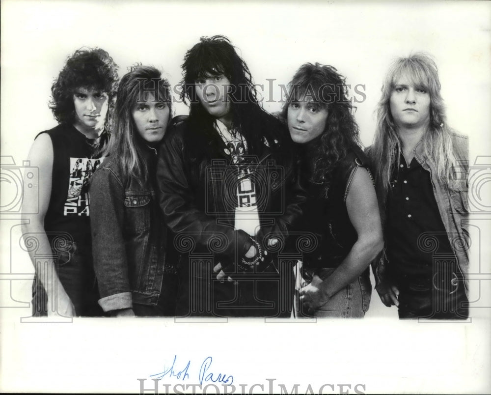 1987, Bill, Eric, Vic, Ken &amp; Kell of Shok Paris - cvp64806 - Historic Images