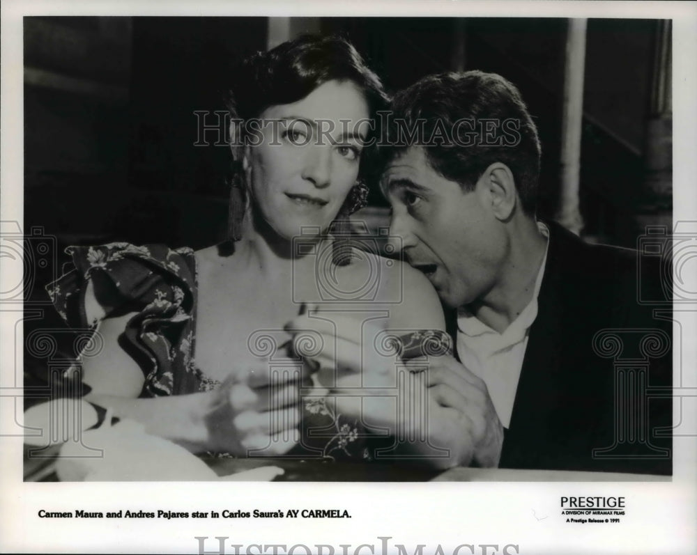 1991 Press Photo Carmen Maura & Andres Pajares in Ay Carmela - cvp64833 - Historic Images