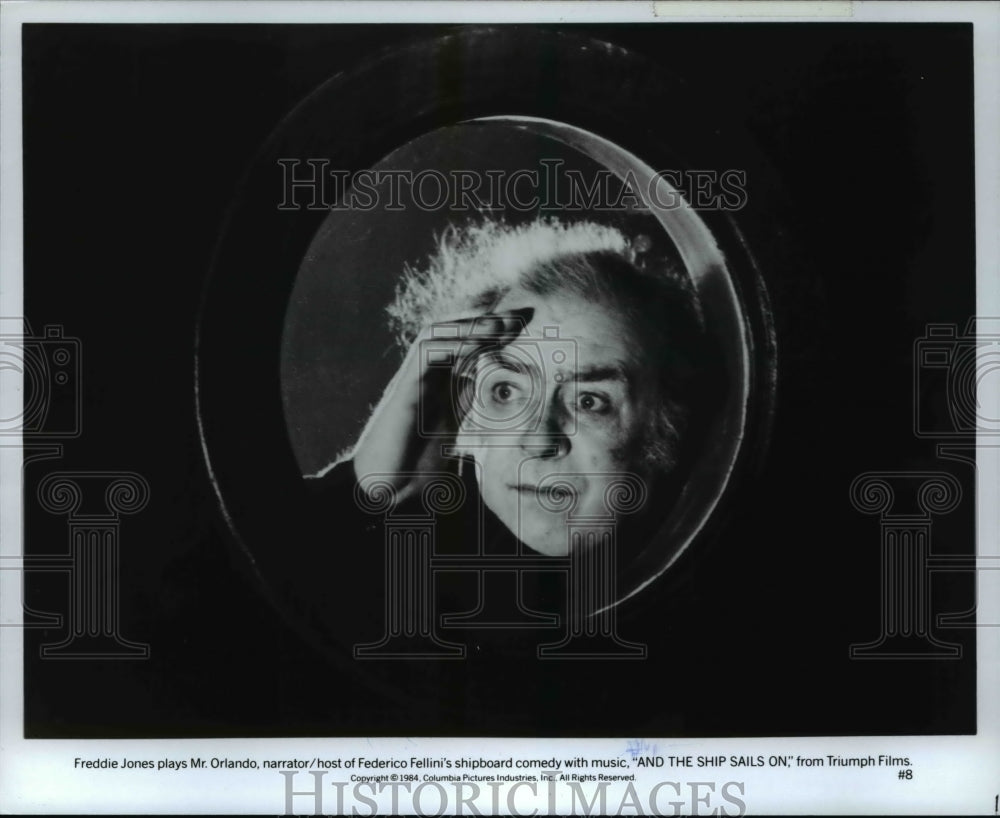 1984 Press Photo Freddie Jones in And the Ships Sails On - cvp64867- Historic Images