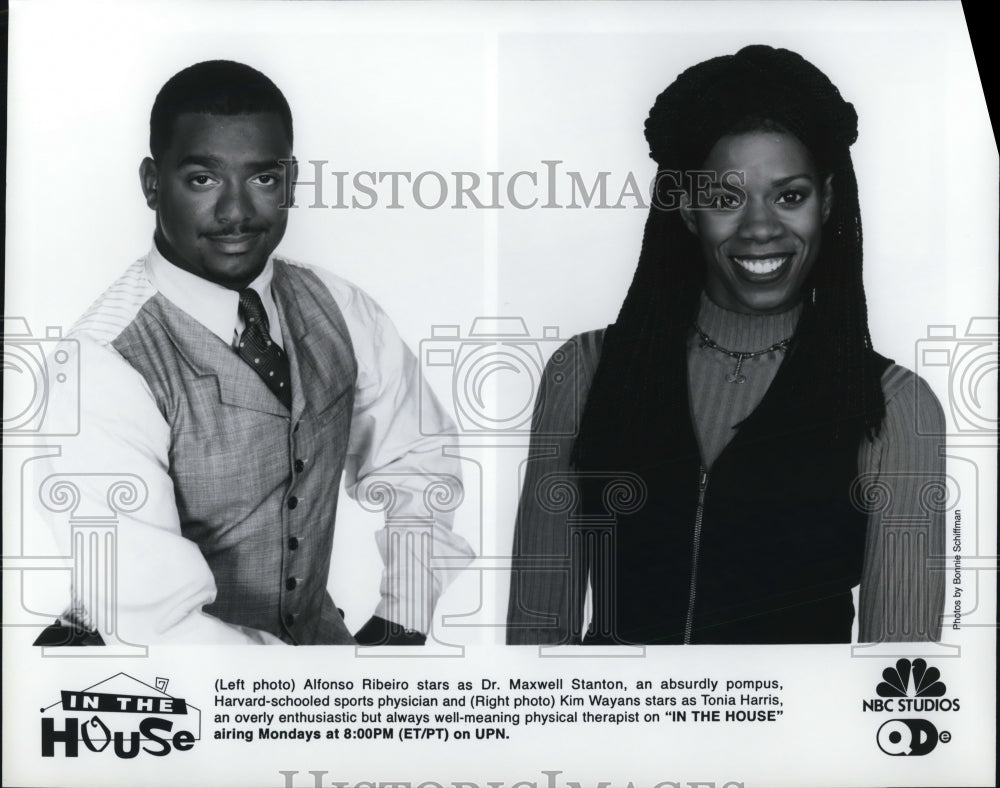Press Photo Alfonso Ribeiro and Kim Wayans in In The House - cvp64959- Historic Images