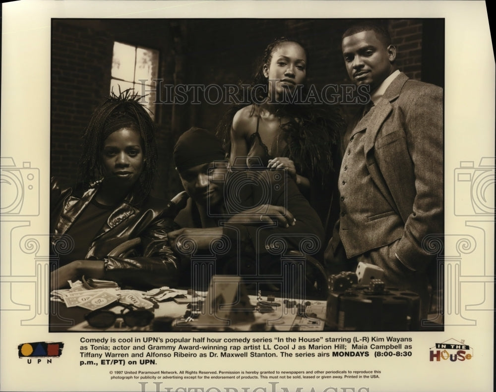 1997 Press Photo Kim Wayans and LL Cool J, Maia Campbell in In The House - Historic Images