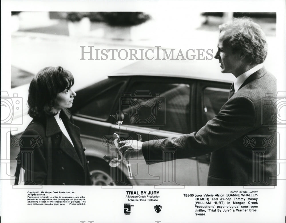 1994, Joanne Whalley-Kilmer,William Hurt in Trial by Jury - Historic Images
