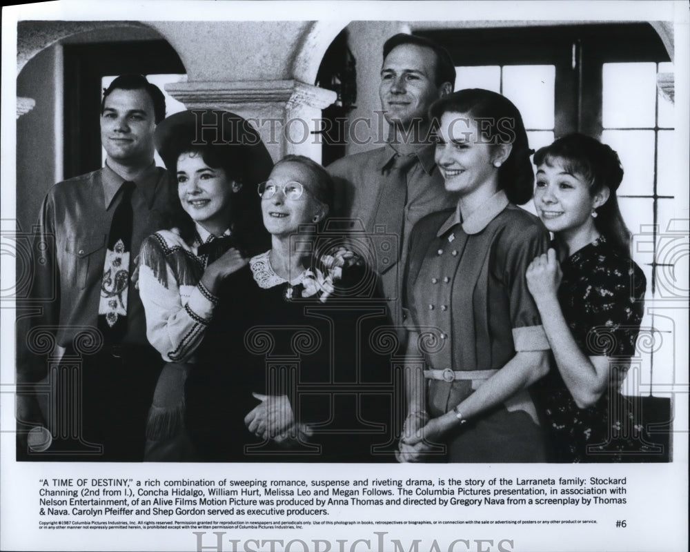 1987, William Hurt, Melissa Leo &amp; Cast of A Time of Destiny - Historic Images