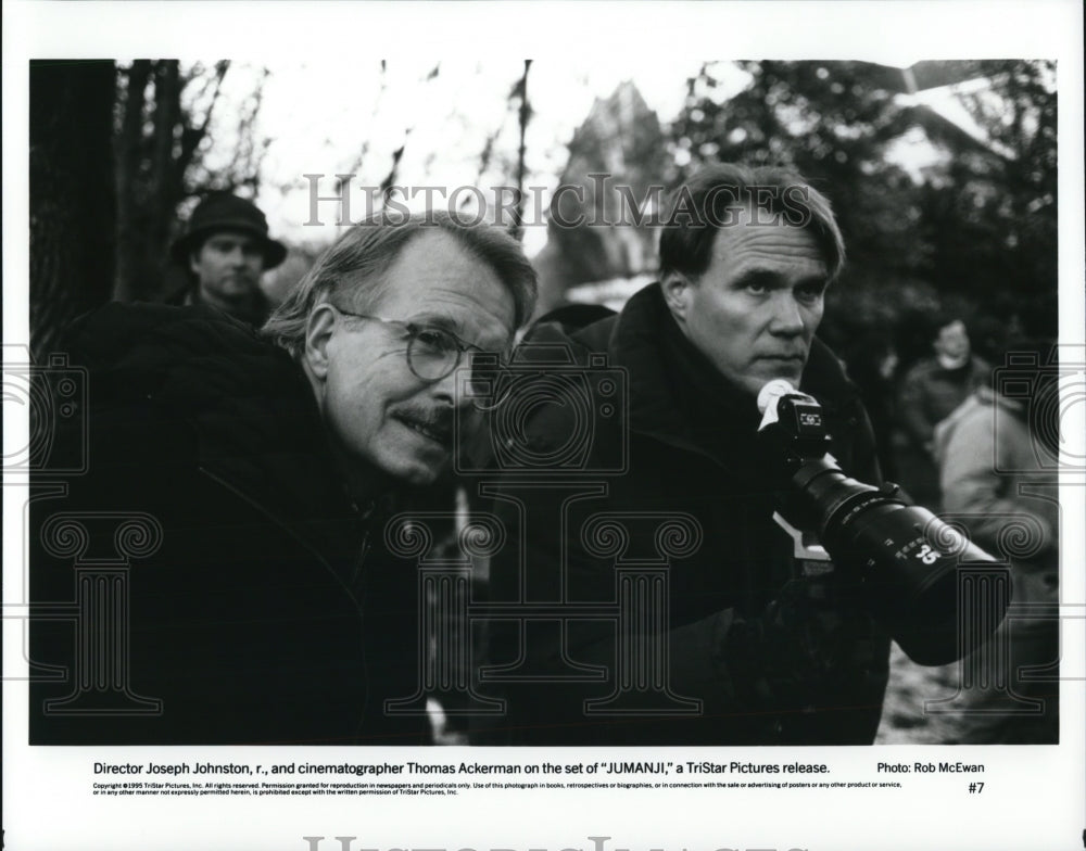 1986, Director Joseph Jphnston & Thomas Ackerman of Jumanji - Historic Images