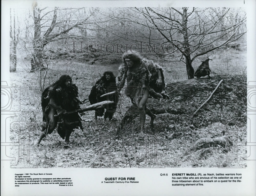 1982, Everett McGill stars as Naoh in Quest for Fire - cvp65480 - Historic Images