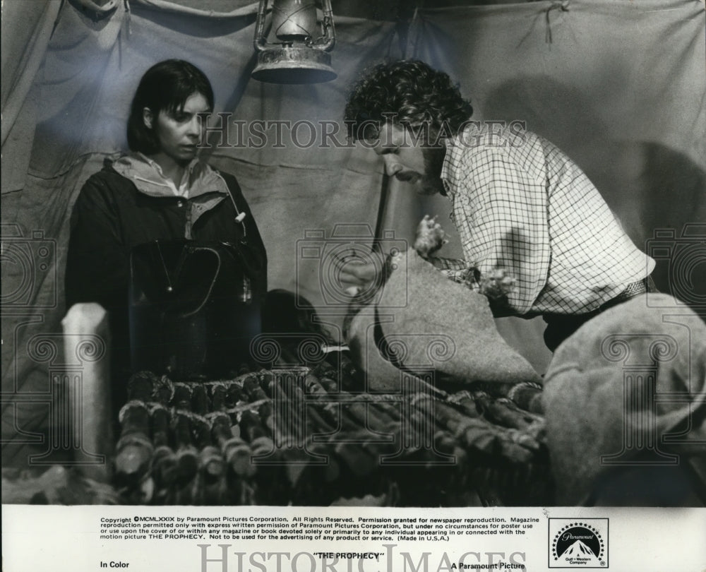 1979, Robert Foxworth and Talia Shire star in The Prophecy - Historic Images