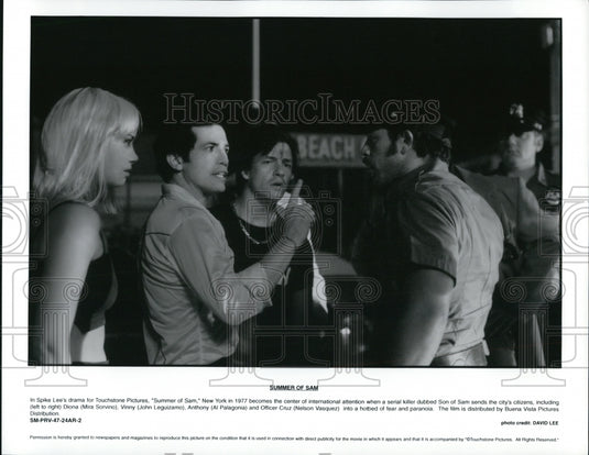 Press Photo Mira Sorvino, Al Palagonia, John Leguizamo in Summer of Sam - Historic Images