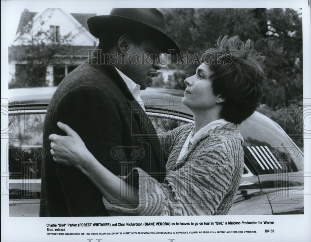 1988 Press Photo Forest Whitaker &amp; Diane Venora in Bird - cvp65732 - Historic Images