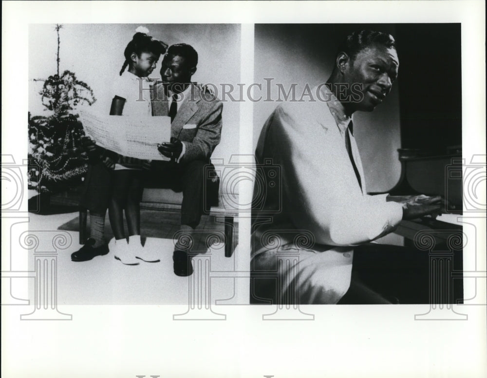 Press Photo Nat King Cole and Natalie Cole in Unforgettable Nat King Cole - Historic Images