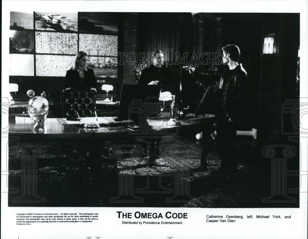 1999, Catherin Oxenberg &amp; Michael York in The Omega Code - cvp65847 - Historic Images