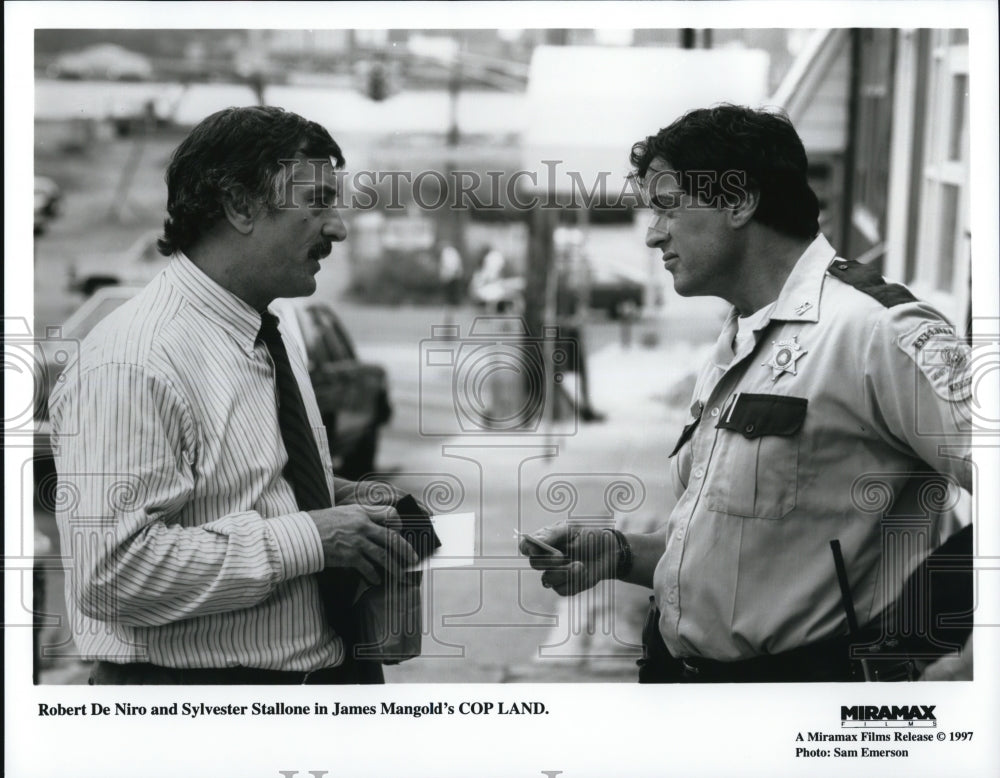 1997 Press Photo Robert De Niro and Sylvester Stallone in Copland - cvp66127 - Historic Images