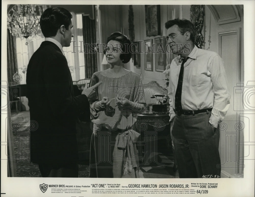 Greg Ruth Ford 1964 Press Photo Groerge Hamilton Ruth Ford Jason Robards Jr Act One ...