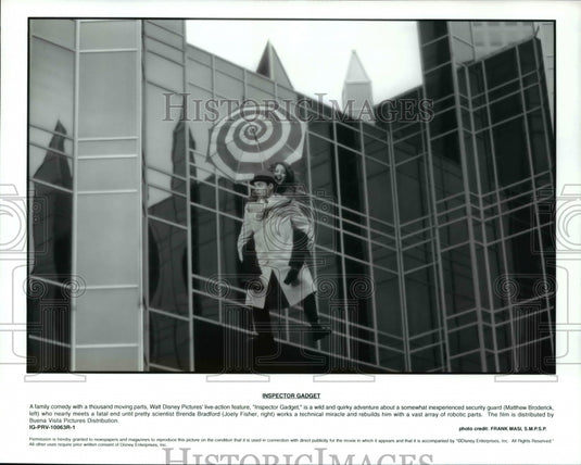 Press Photo Joely Fisher and Matthew Broderick star in Inspector Gadget - Historic Images