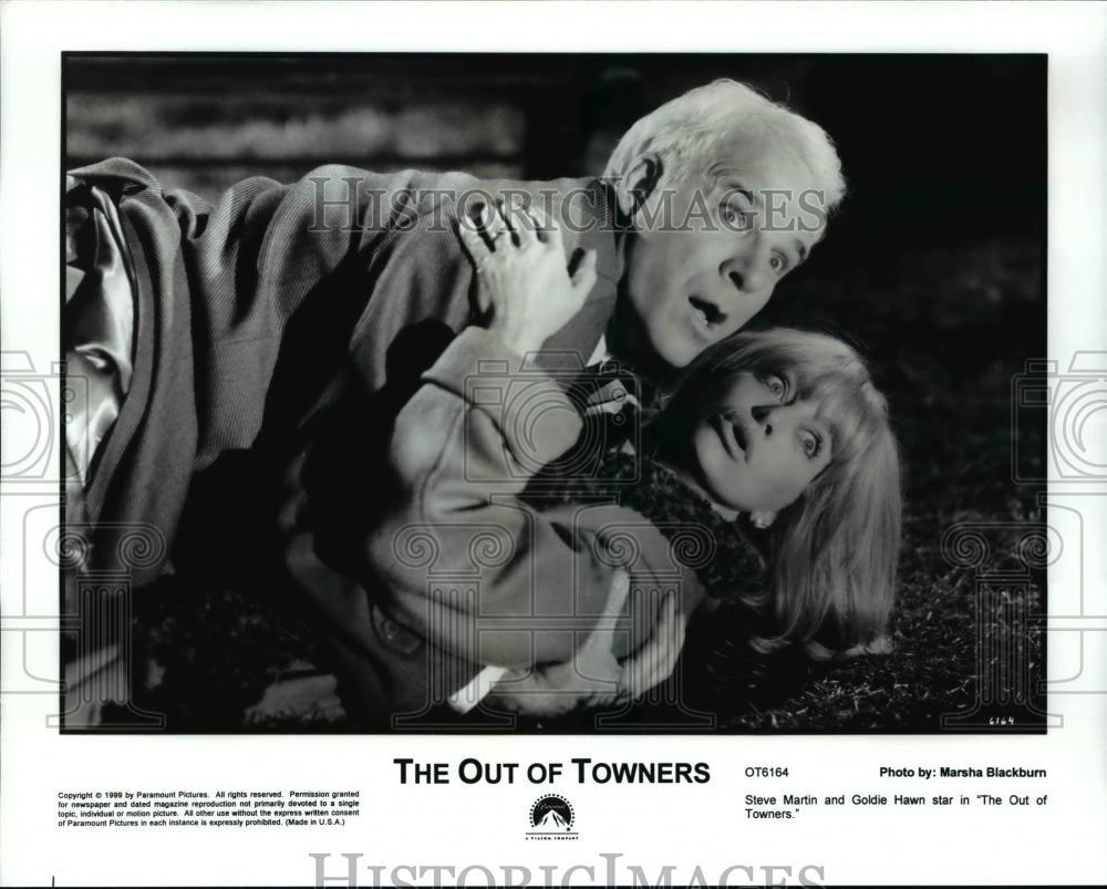 1999 Press Photo Steve Martin and Goldie Hawn star in The Out of Towners - Historic Images