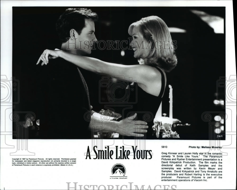 1997 Press Photo Greg Kinnear and Lauren Holly star in A Smile Like Yours - Historic Images