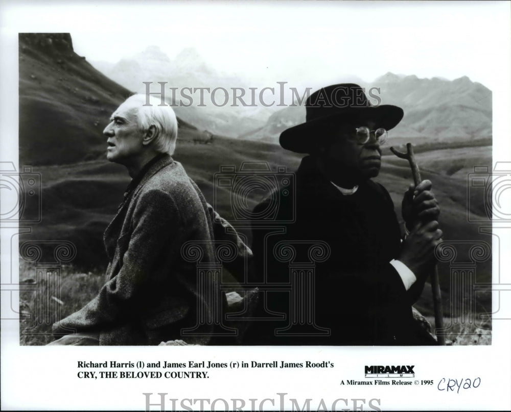 1995, Richard Harris and James Earl Jones in Cry The Beloved Country - Historic Images