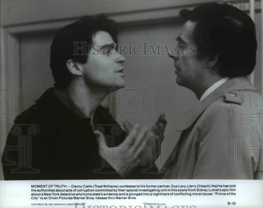 1982 Press Photo Treat Williams and Jerry Orbach in Prince of the City- Historic Images