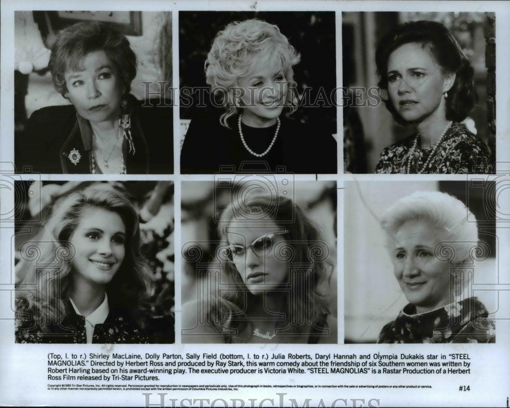 1989, Julia Roberts, Daryl Hannah & Olympia Dukakis in Steel Magnolia - Historic Images