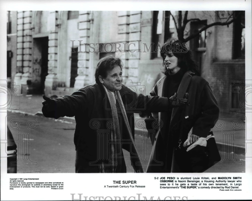 1992, Joe Pesci and Madolyn Smith Osborne star in The Super - Historic Images