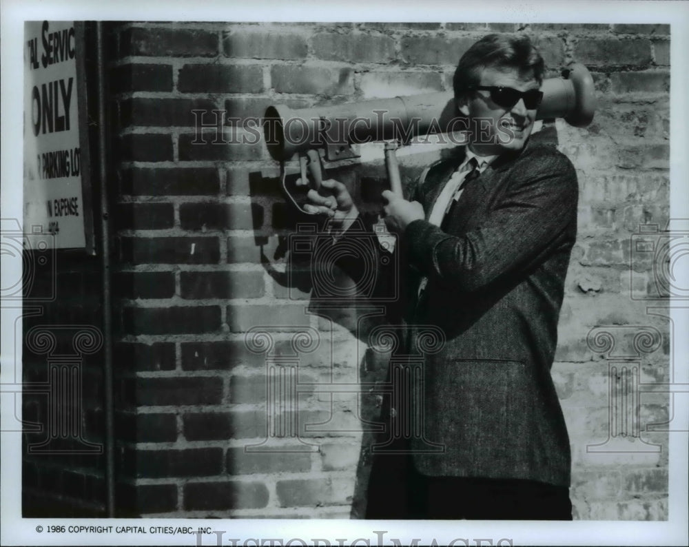 1986 Press Photo David Rasche in Sledge Hammer! - cvp66763 - Historic Images