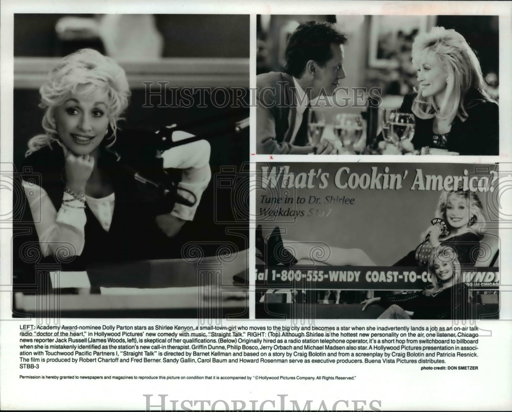 1992 Press Photo Dolly Parton in Straight Talk - cvp66800 - Historic Images