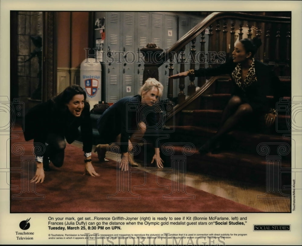 Press Photo Bonnie McFarlane Julia Duffy Florence Griffth-Joyner Social Studies - Historic Images