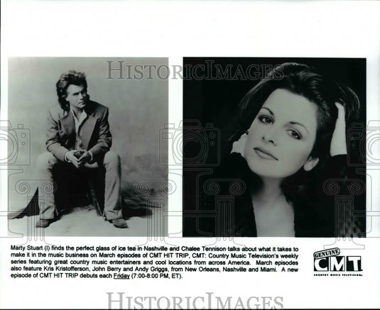 Press Photo Marty Stuart and Chalee Tennison in CMT Hit Trip - cvp66984 - Historic Images