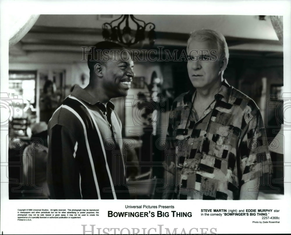 1999 Press Photo Steve Martin and Eddie Murphy in Bowfinger's Big Thing- Historic Images