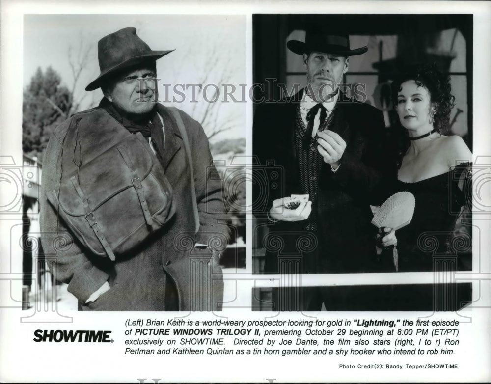 Press Photo Brian Keith Ron Perlman Kathleen Quinlan in Picture Windows Trilogy - Historic Images